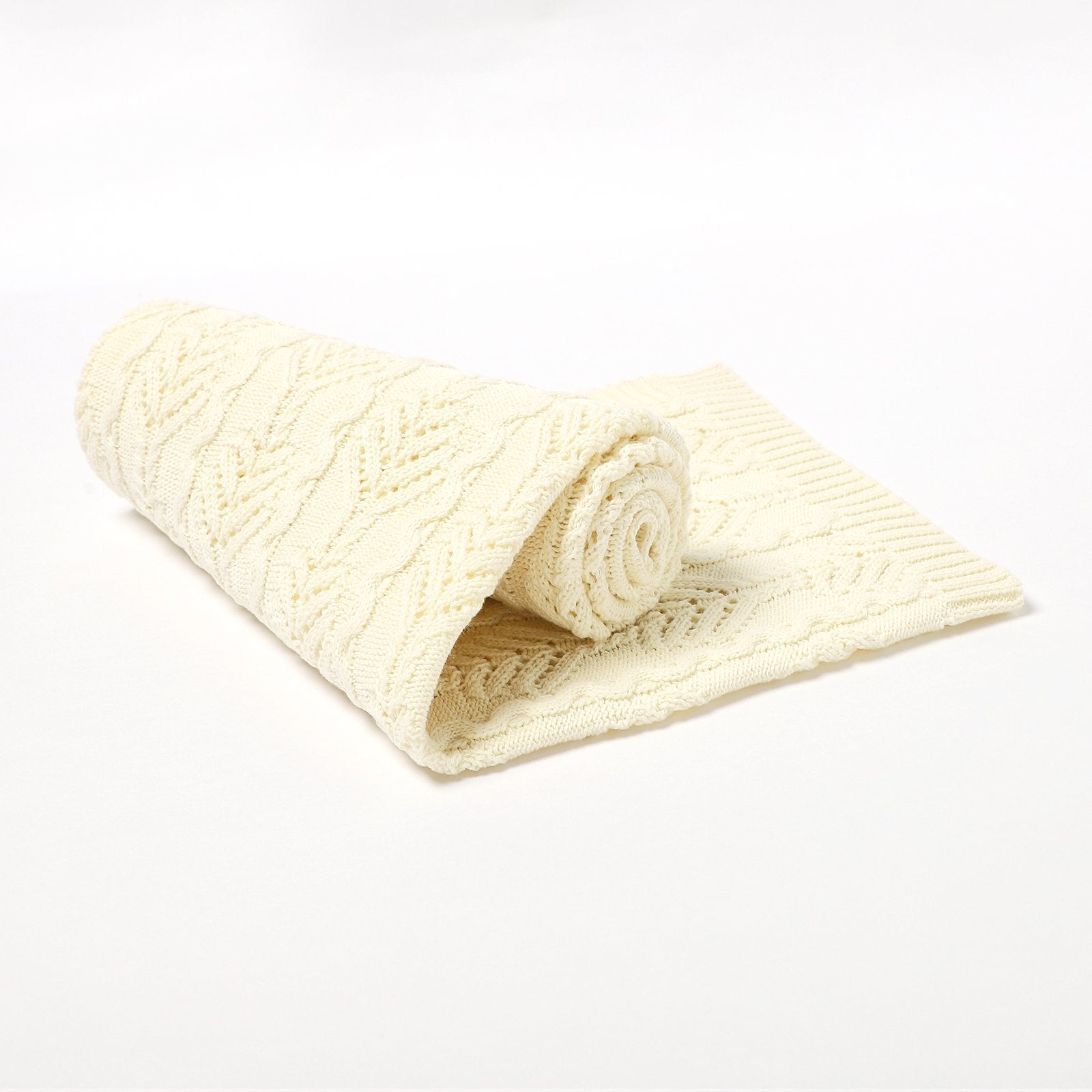 Hollow Out Solid Color Knitted Blanket Baby Blankets Wholesalers