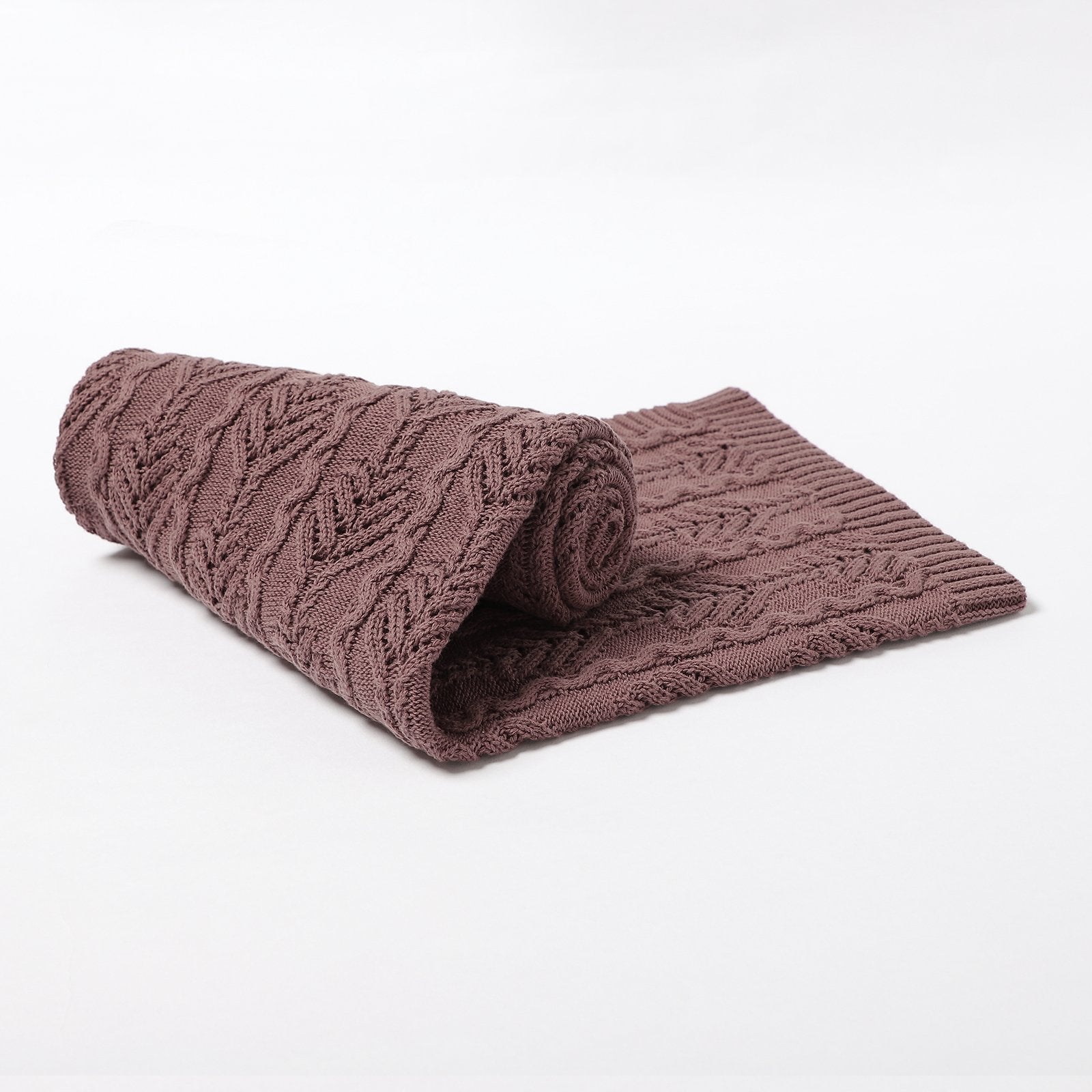 Hollow Out Solid Color Knitted Blanket Baby Blankets Wholesalers