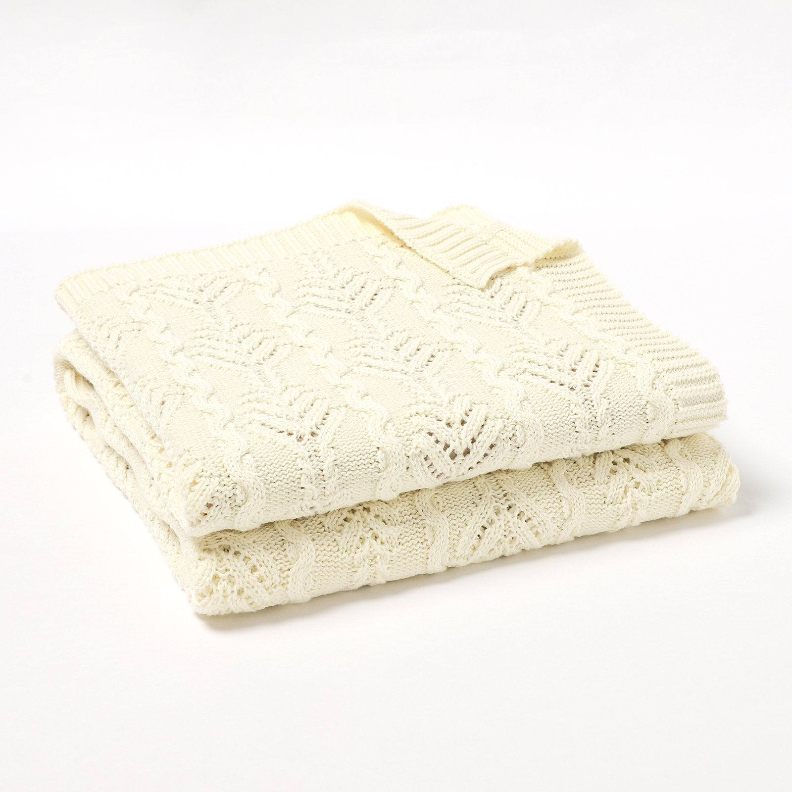 Hollow Out Solid Color Knitted Blanket Baby Blankets Wholesalers