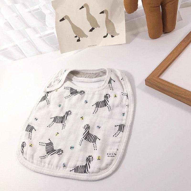 MOQ 5PCS Bamboo cotton three button bib