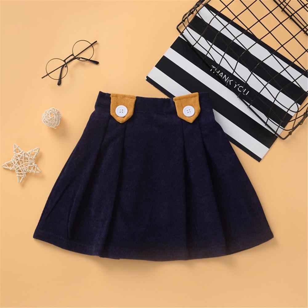 Girls A-line Black All Season Skirt Toddler Girl Wholesale Clothing
