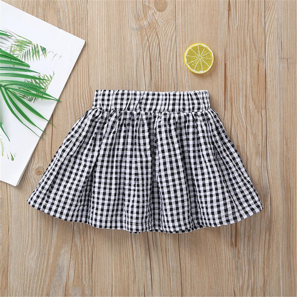 Girls A-line Plaid Skirt children's club wholesale