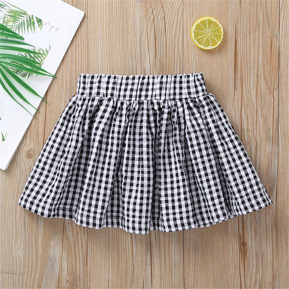 Girls A-line Plaid Skirt children's club wholesale