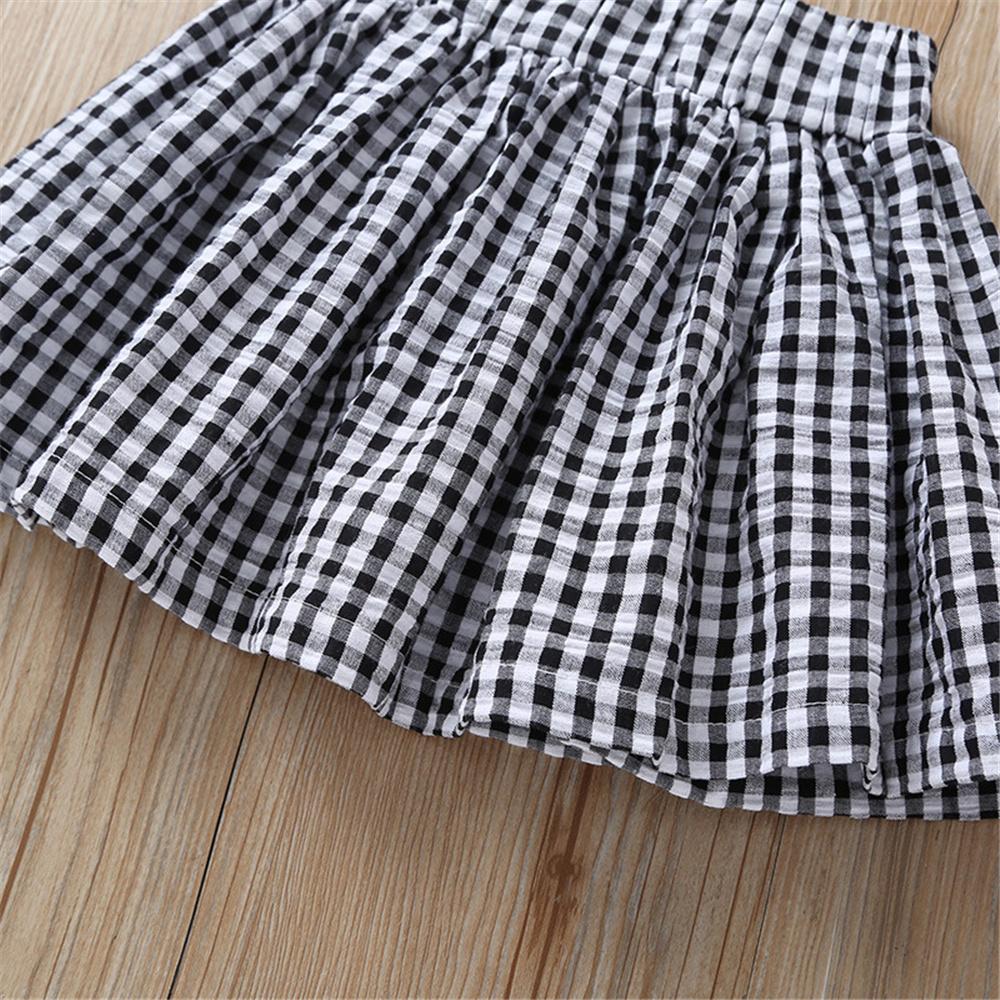 Girls A-line Plaid Skirt children's club wholesale