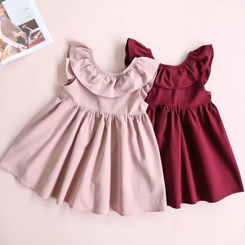 Fashionable Bow Pleated Doll Collar Backless Dress