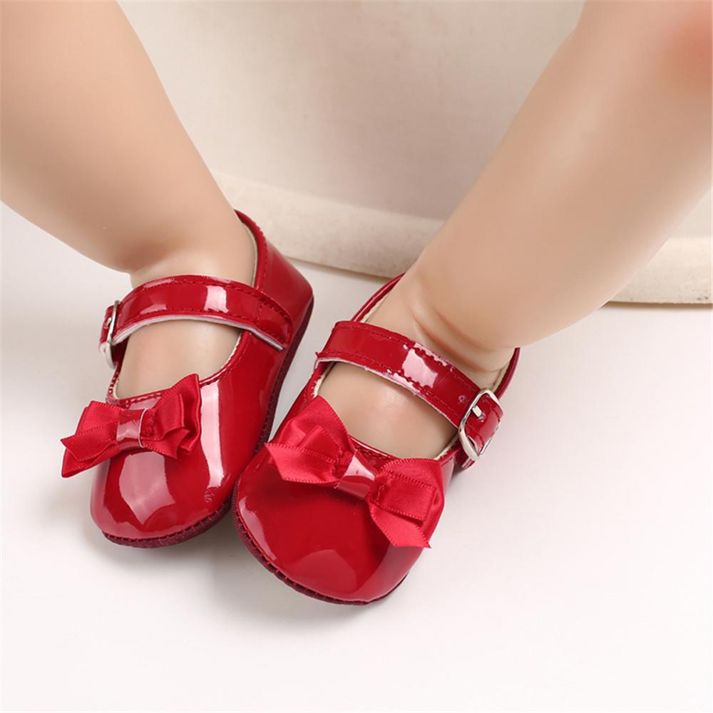 Baby Girls Adjustable Buckle Solid Color Bow Sandals Girls Shoes Wholesale