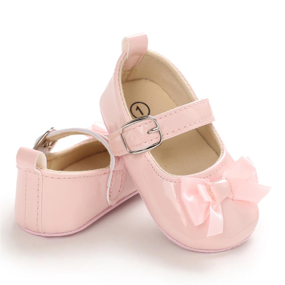 Baby Girls Adjustable Buckle Solid Color Bow Sandals Girls Shoes Wholesale