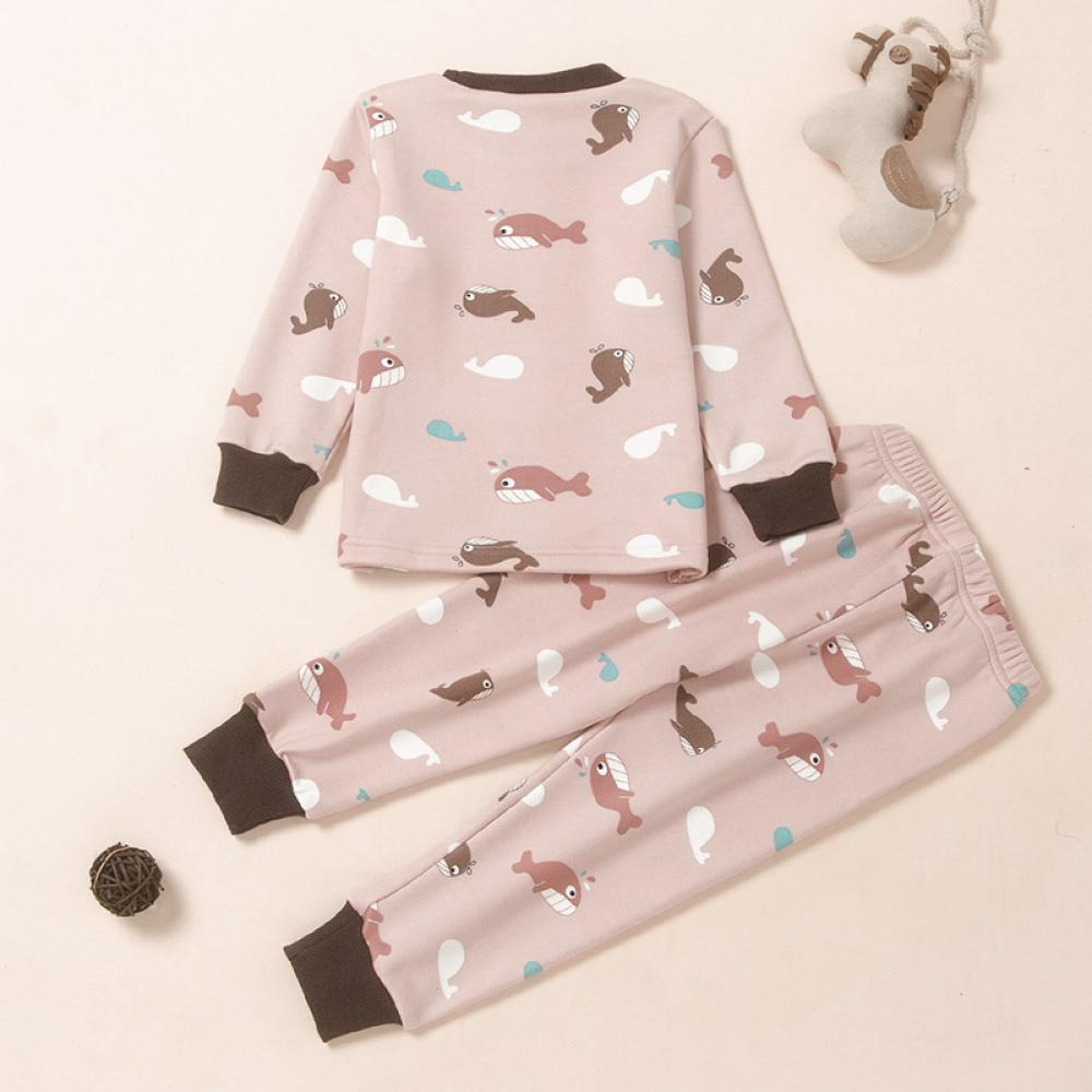 Children Animal Printed Long Sleeve Top & Pants wholesale kids boutique clothing