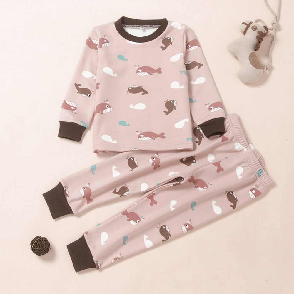 Children Animal Printed Long Sleeve Top & Pants wholesale kids boutique clothing