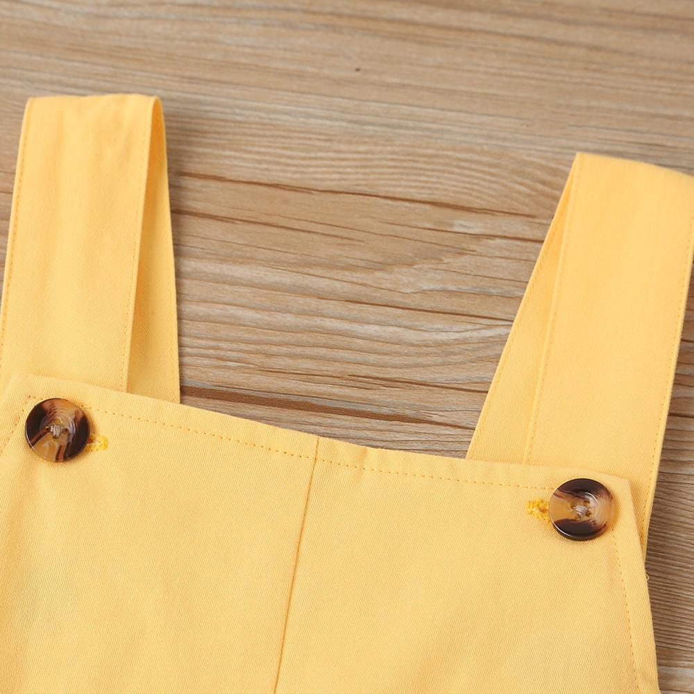 Autumn Korean Style Girl'S One-Piece Suit Loose Strap Button One-Piece Trousers With Belt Baby Girl Clothes Wholesale