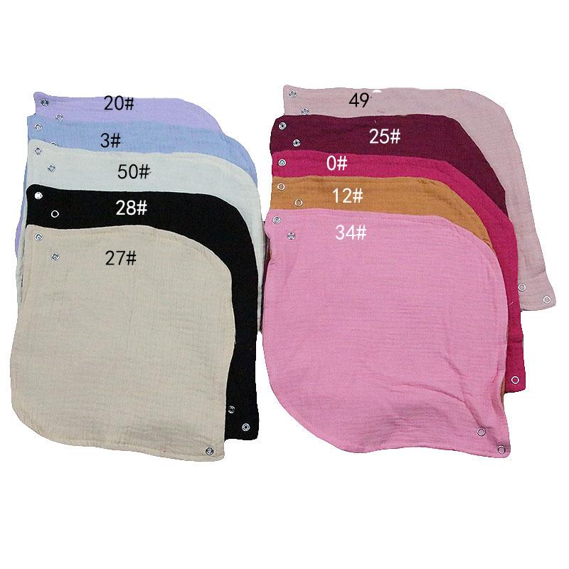 MOQ 10PCS Four-layer crepe cotton gauze saliva towel bib handkerchief Wholesale