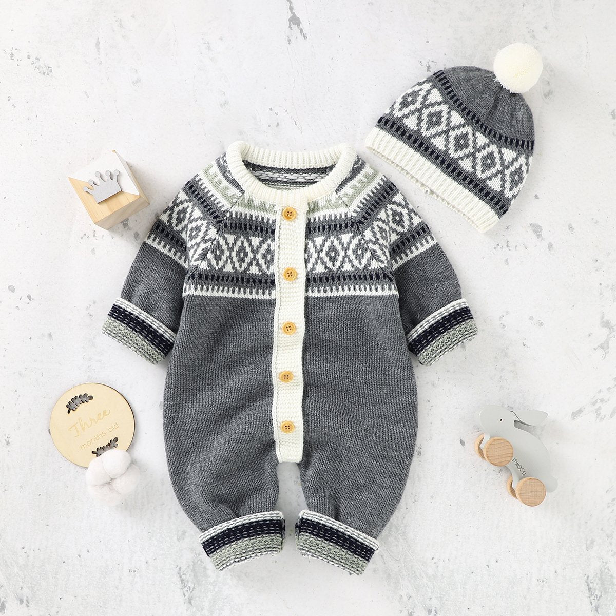 Babies And Toddlers Christmas Style One-Piece Romper And Hooded Romper Suit Baby Wholesale Clothing