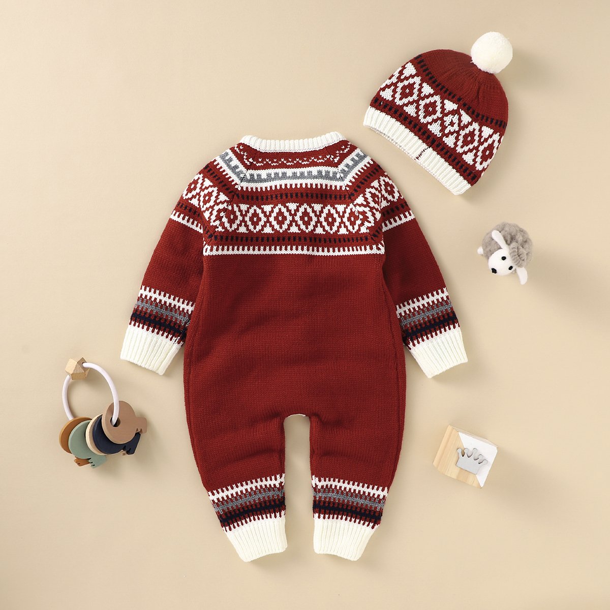 Babies And Toddlers Christmas Style One-Piece Romper And Hooded Romper Suit Baby Wholesale Clothing