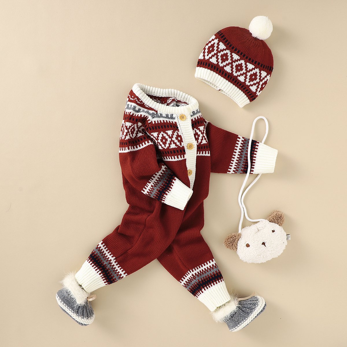 Babies And Toddlers Christmas Style One-Piece Romper And Hooded Romper Suit Baby Wholesale Clothing