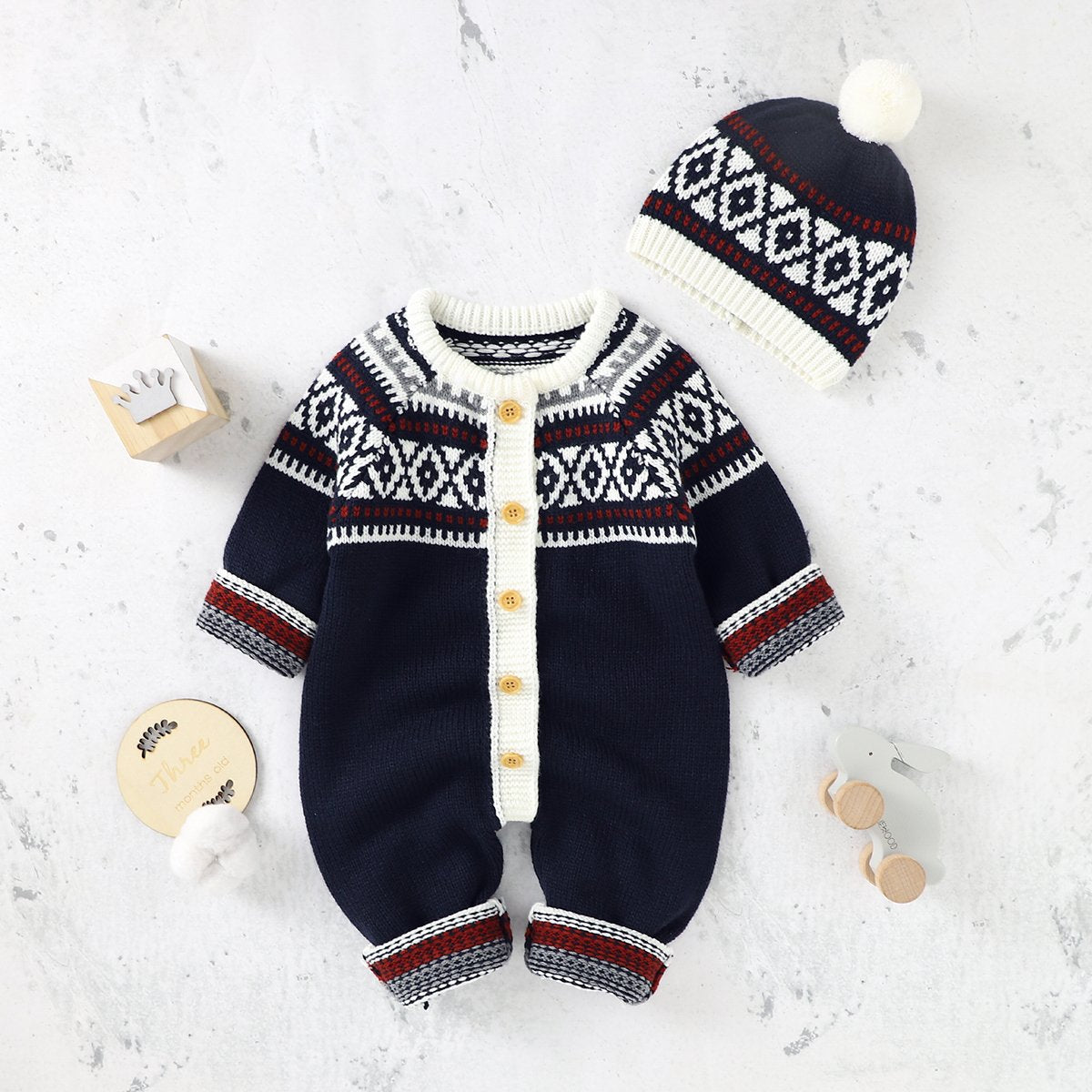 Babies And Toddlers Christmas Style One-Piece Romper And Hooded Romper Suit Baby Wholesale Clothing