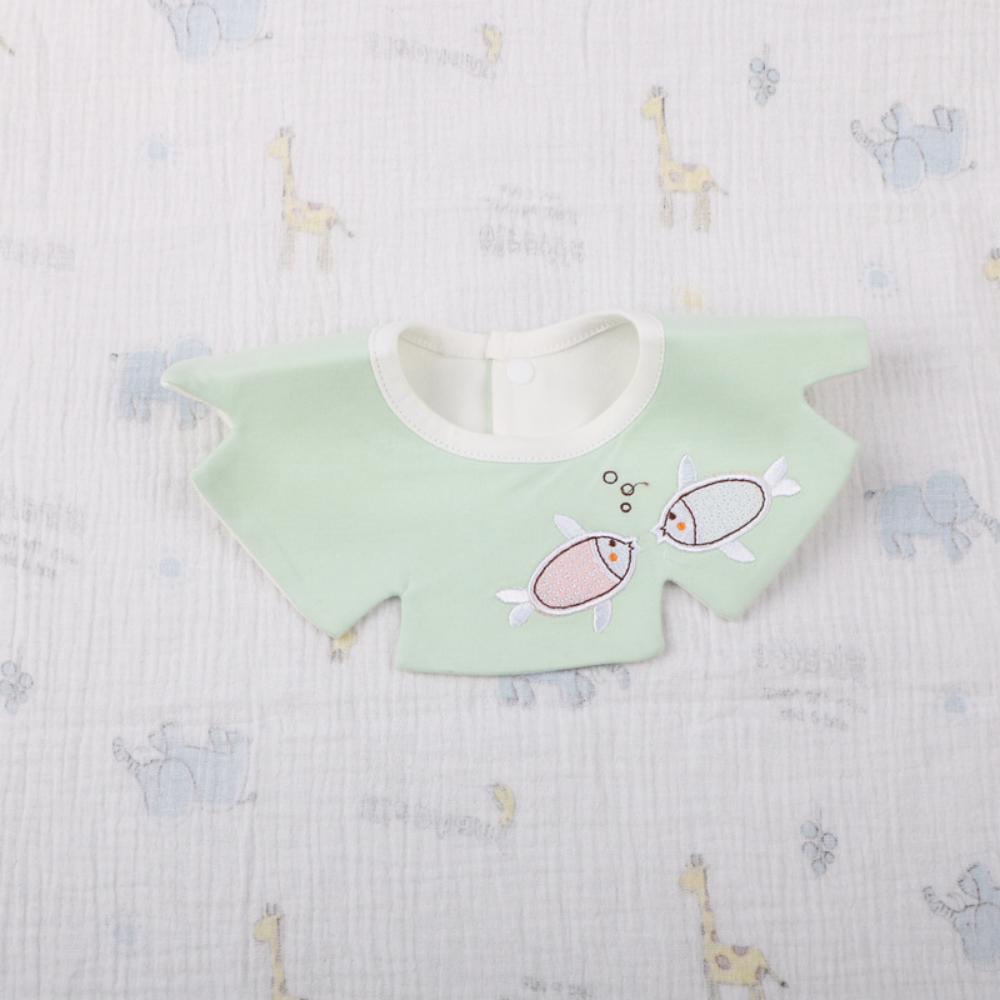 MOQ Baby 3PCS Cotton Cartoon Waterproof Saliva Towel Bib Baby Accessories Wholesale