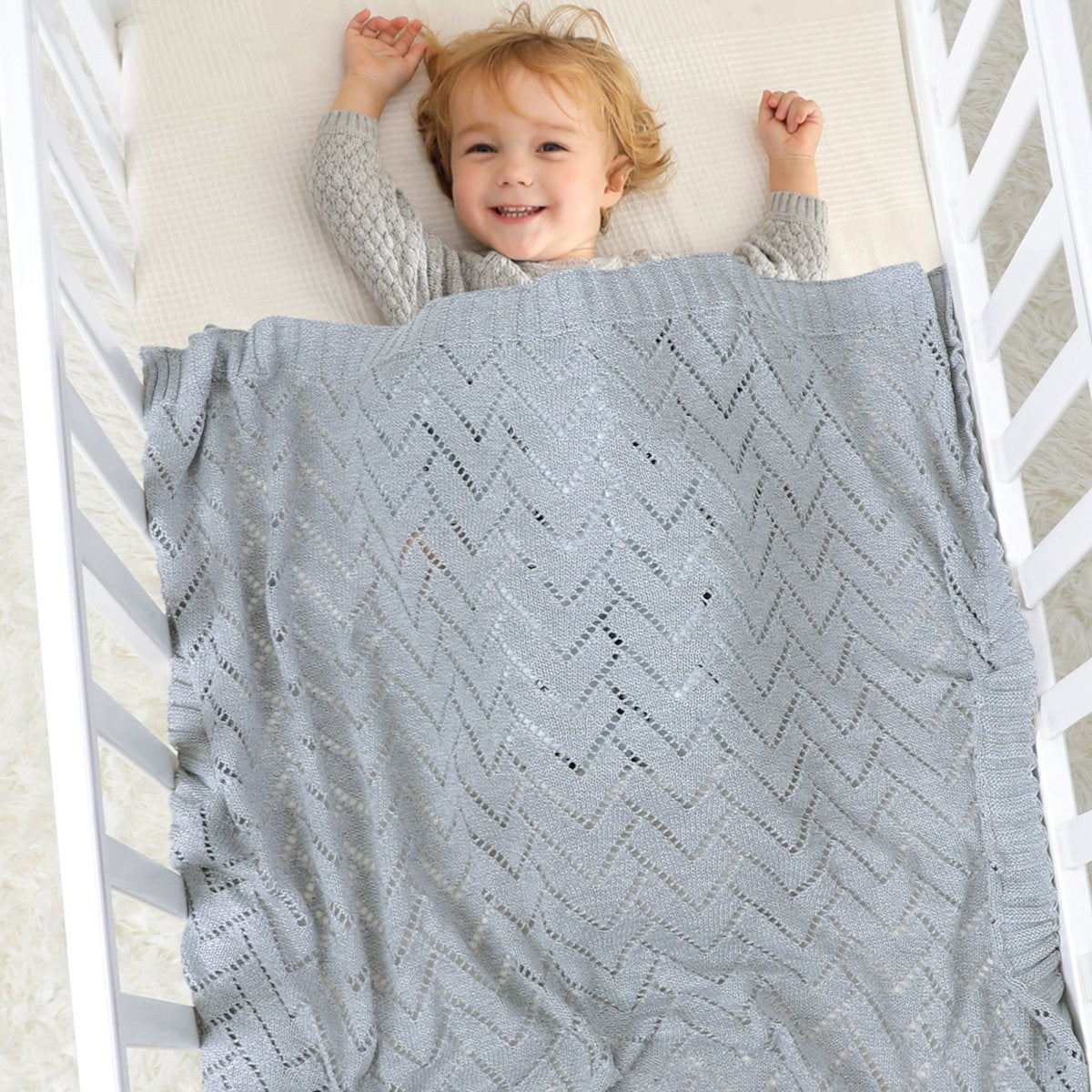 Baby Blanket For Boys And Girls Knitting Hollow Hug Blanket Baby Windproof Cover Quilt Baby Clothes Wholesale