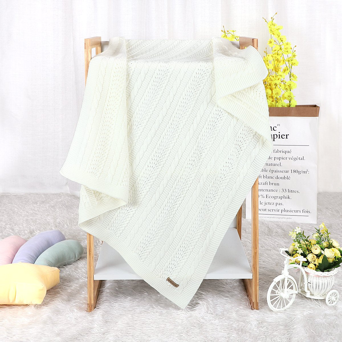 Baby Blanket Knitted Hollow Cover Blanket Windproof Baby Quilt Baby Clothes Wholesale