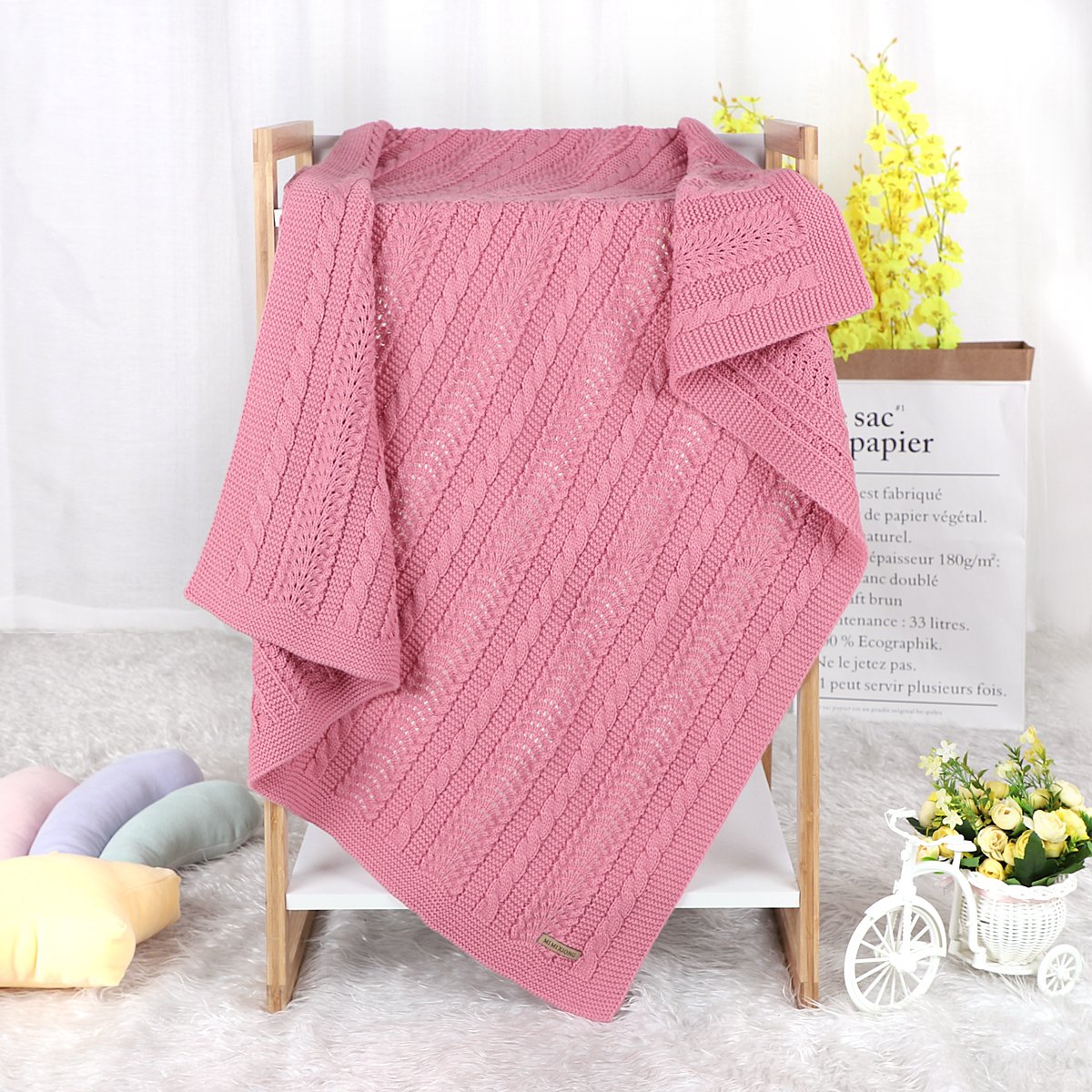 Baby Blanket Knitted Hollow Cover Blanket Windproof Baby Quilt Baby Clothes Wholesale