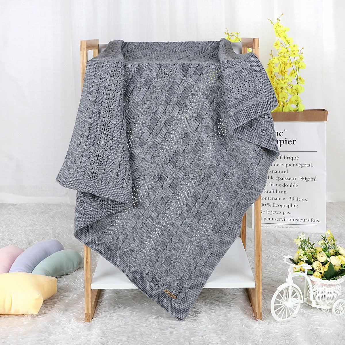 Baby Blanket Knitted Hollow Cover Blanket Windproof Baby Quilt Baby Clothes Wholesale