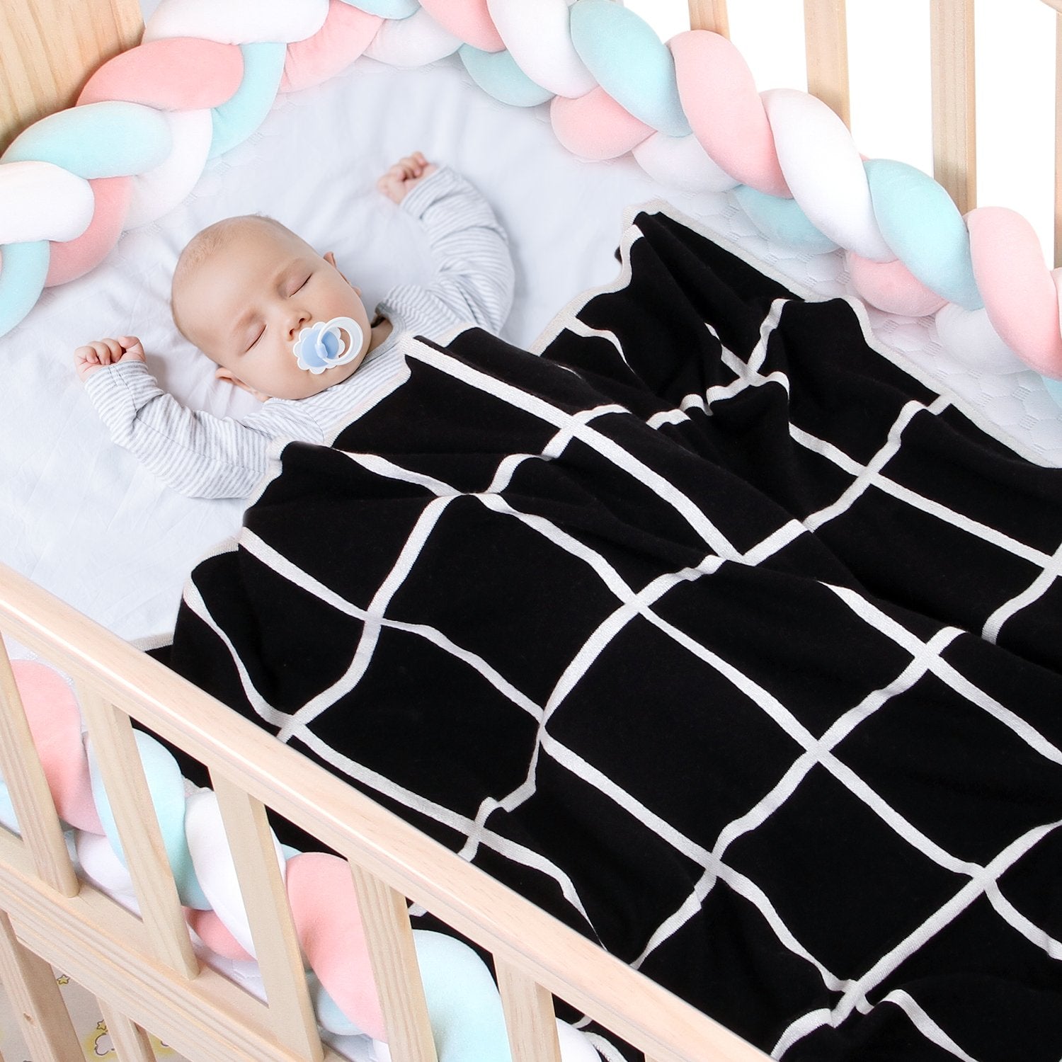 Baby Blanket Knitted Plaid Hug Blanket Baby Windproof Cover Quilt Wholesale Baby