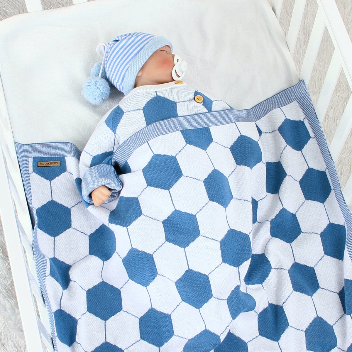 Baby Blanket Knitted Six-Sided Shape Cover Blanket Children Windproof Hug Blanket Wholesale Baby