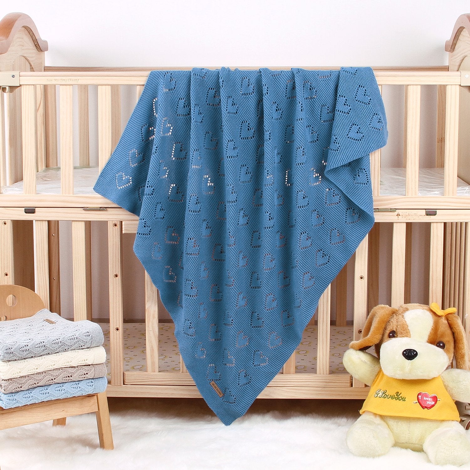 Baby Blanket Knitting Love Hollow Hug Blanket Baby Windproof Cover Quilt Baby Wholesale Clothing