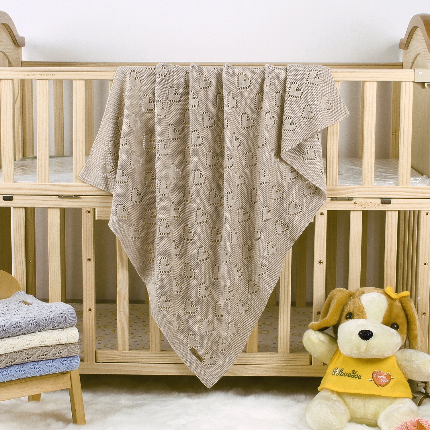 Baby Blanket Knitting Love Hollow Hug Blanket Baby Windproof Cover Quilt Baby Wholesale Clothing