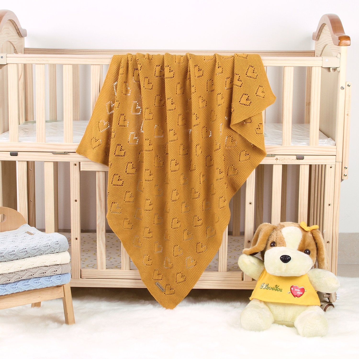 Baby Blanket Knitting Love Hollow Hug Blanket Baby Windproof Cover Quilt Baby Wholesale Clothing