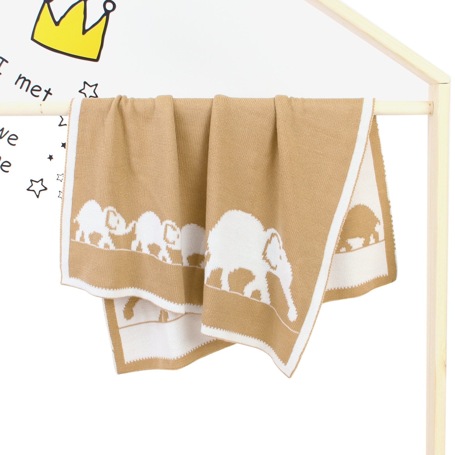 Baby Cartoon Elephant Knitted Blanket Baby Wholesale Clothing