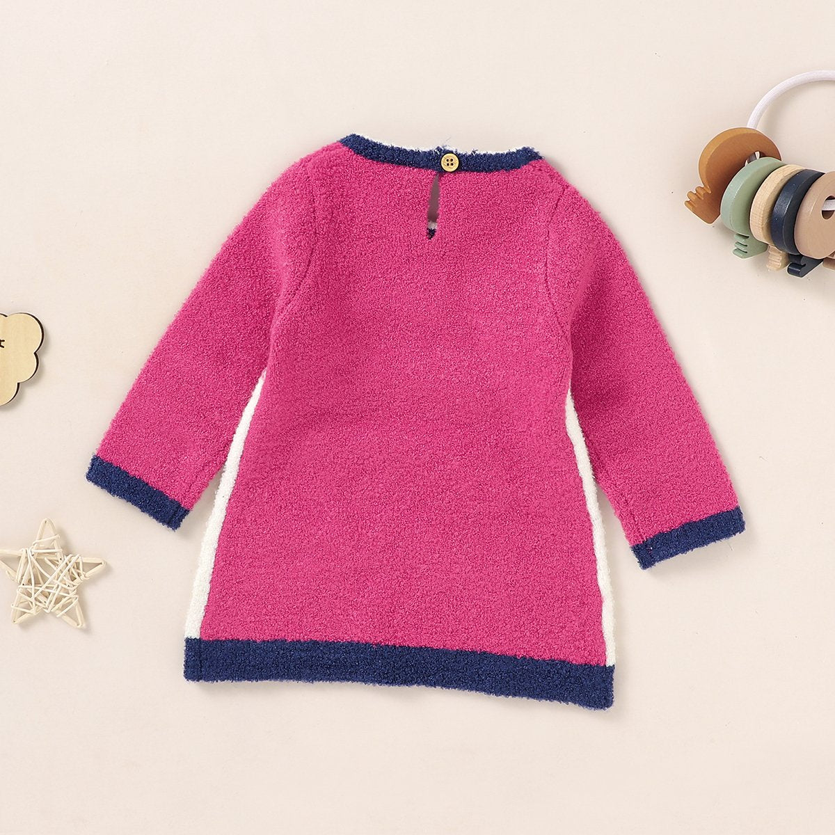 Baby Girls Autumn And Winter Animal Pattern Solid Long Sleeve Pullover Dress Buy Baby Clothes Wholesale