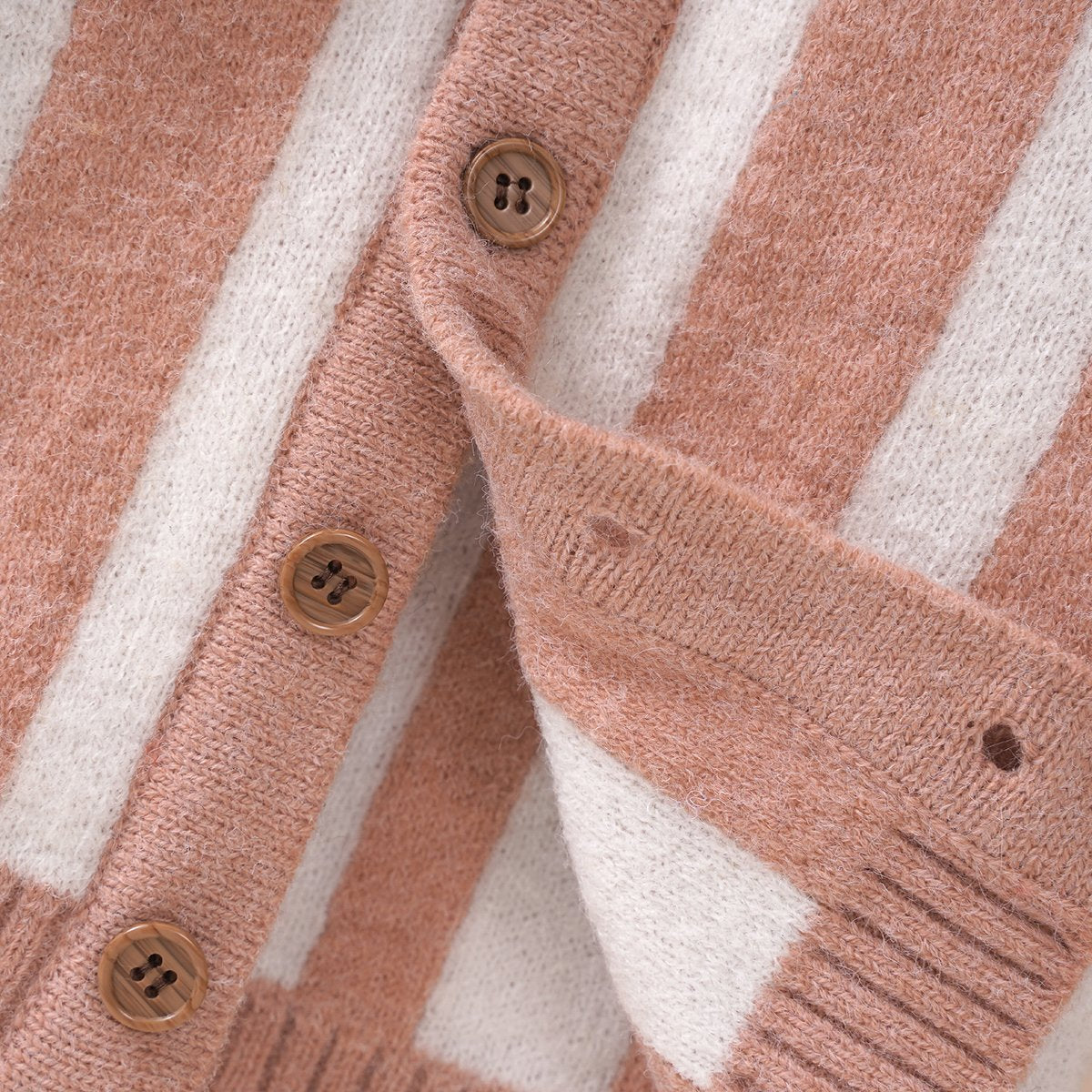 Baby Girls Autumn And Winter Striped Knitted Cardigan Coat Wholesale Baby Clothes In Bulk