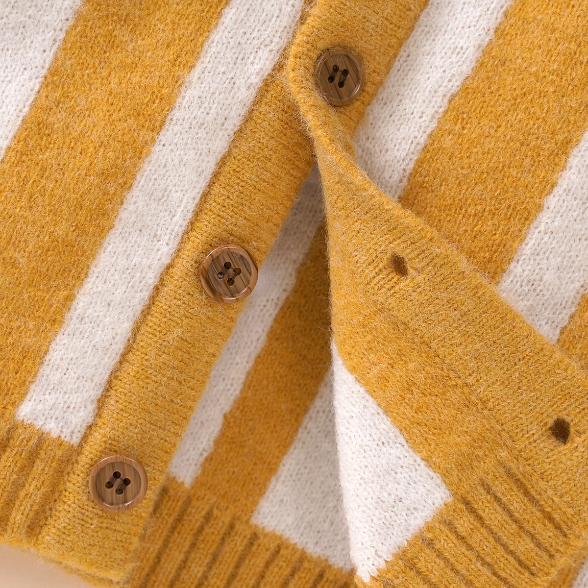 Baby Girls Autumn And Winter Striped Knitted Cardigan Coat Wholesale Baby Clothes In Bulk