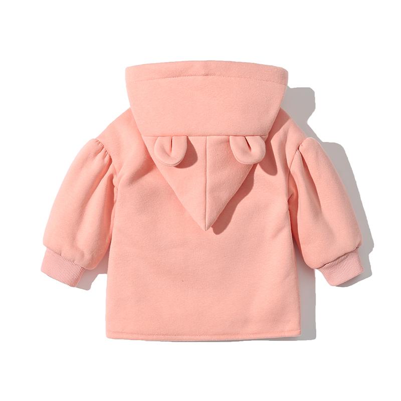 Baby Girls Autumn Flower Embroidery Solid Color Double Layer Long Sleeve Coat Baby Clothing Cheap Wholesale