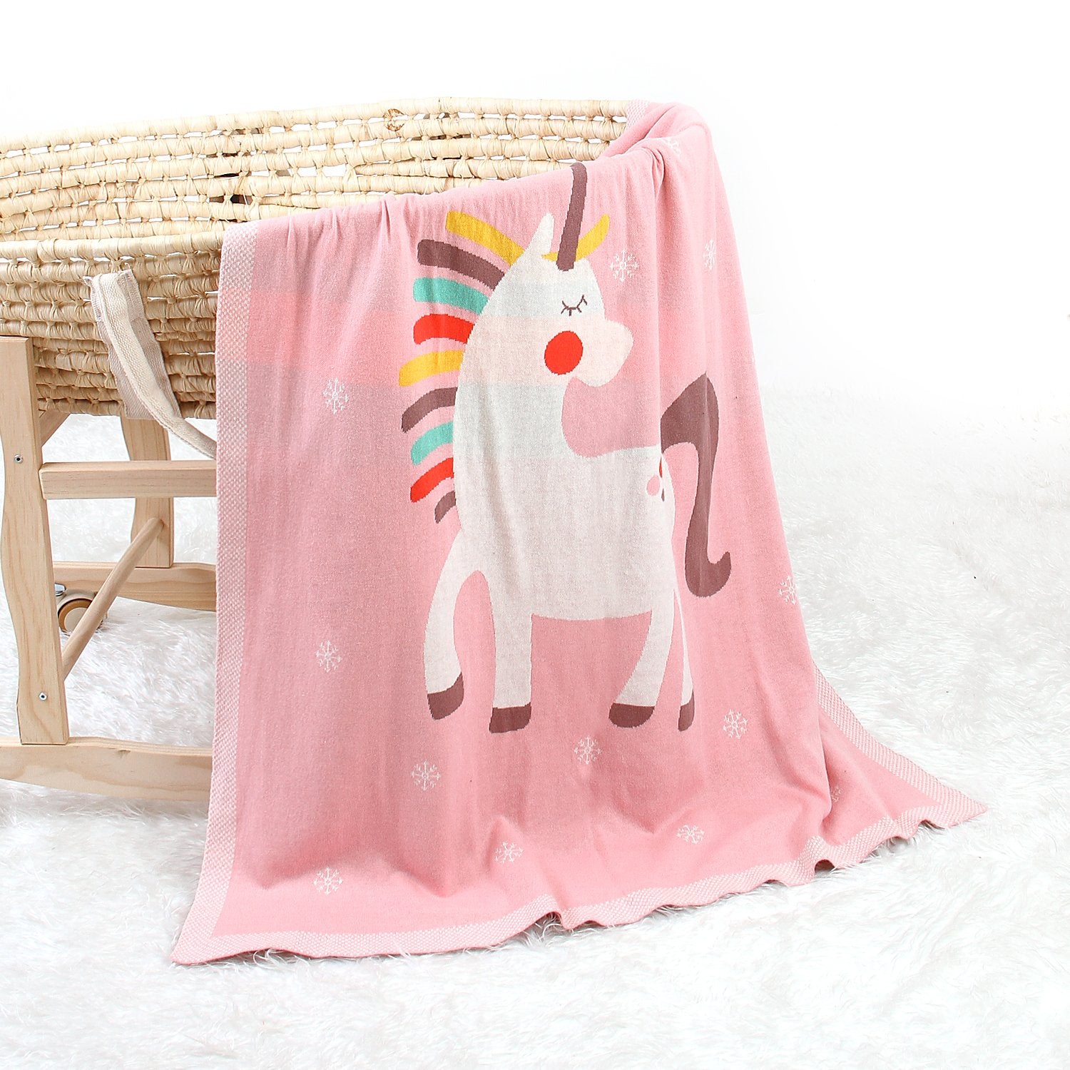 Baby Holding Blanket Cute Unicorn Blanket Air Conditioning Blanket Children Knitted Cover Blanket Wholesale Baby