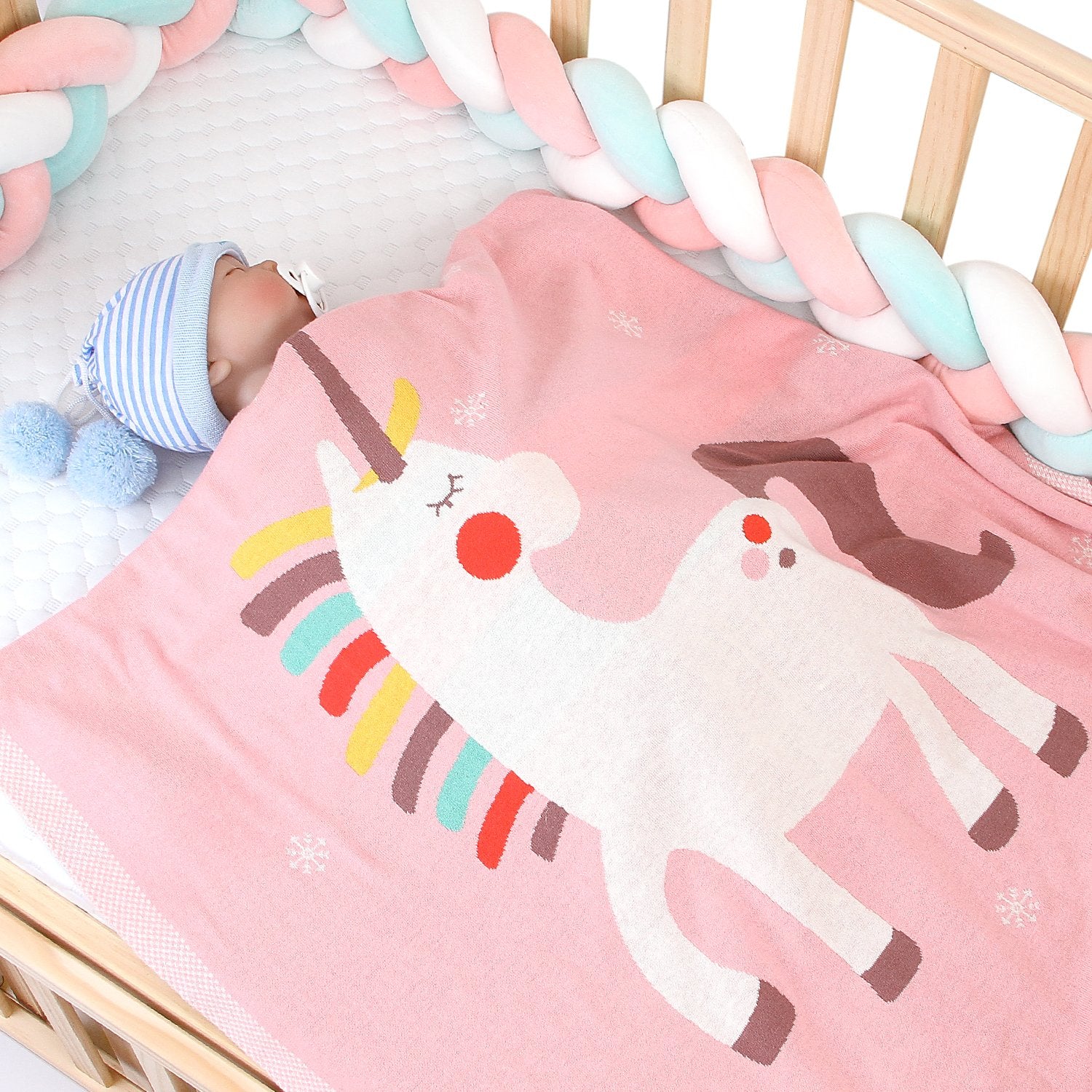 Baby Holding Blanket Cute Unicorn Blanket Air Conditioning Blanket Children Knitted Cover Blanket Wholesale Baby