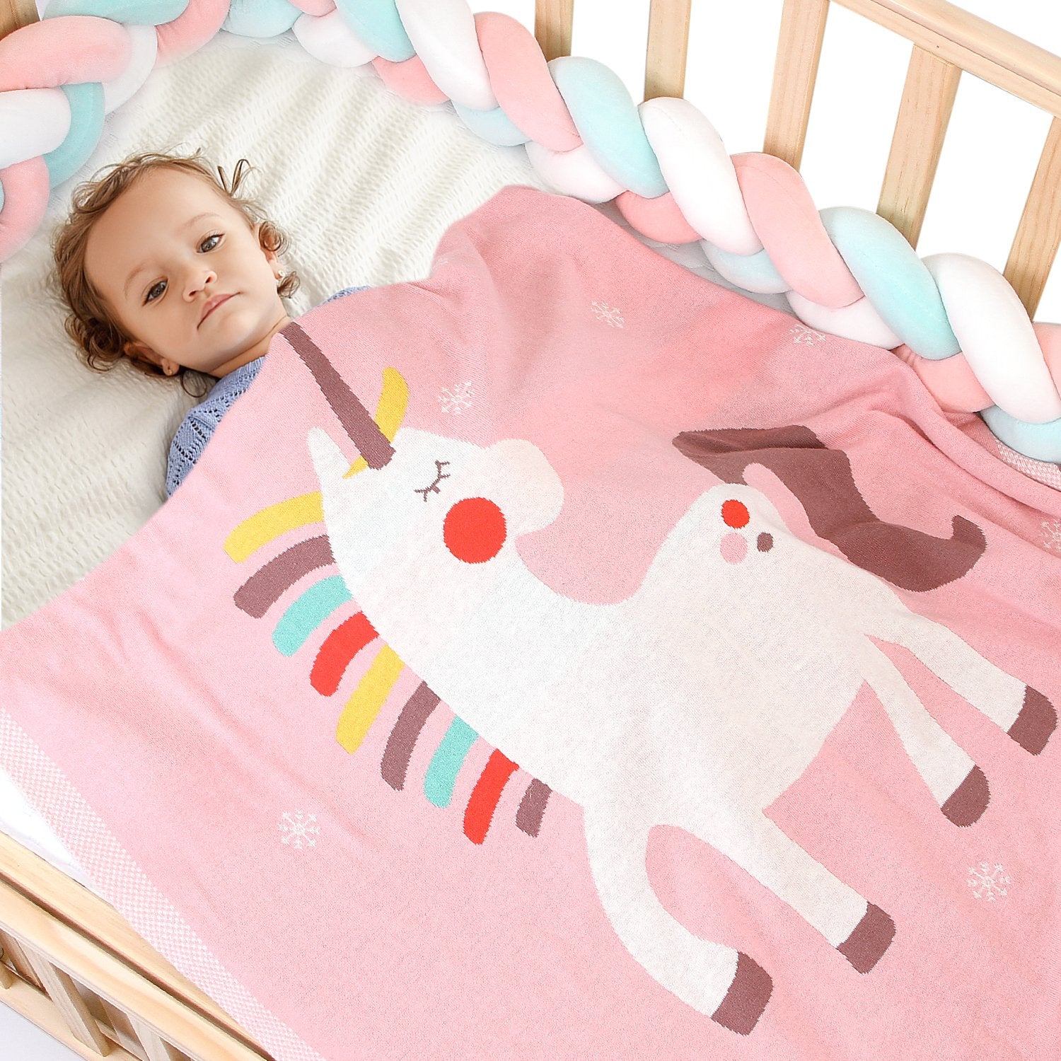 Baby Holding Blanket Cute Unicorn Blanket Air Conditioning Blanket Children Knitted Cover Blanket Wholesale Baby