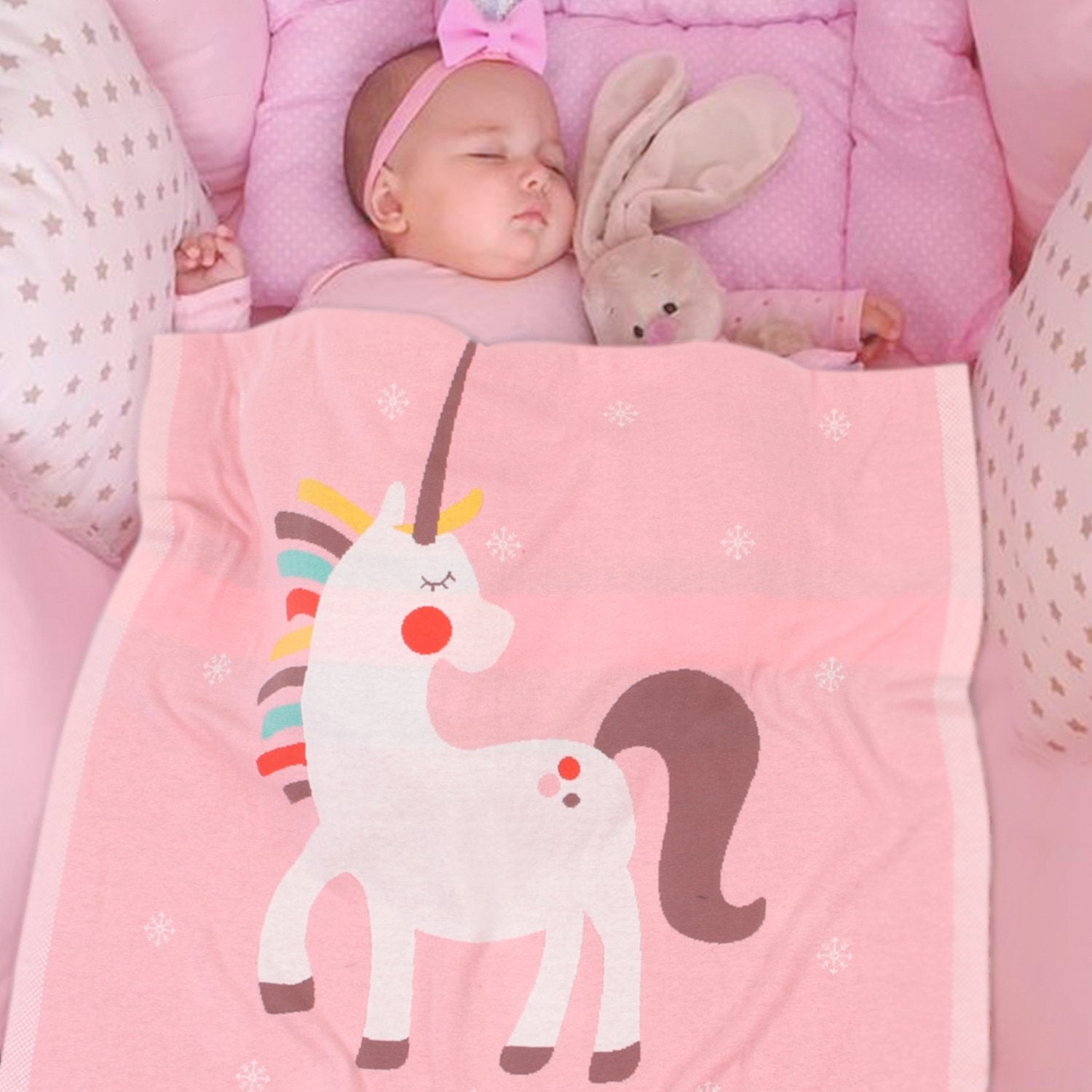 Baby Holding Blanket Cute Unicorn Blanket Air Conditioning Blanket Children Knitted Cover Blanket Wholesale Baby