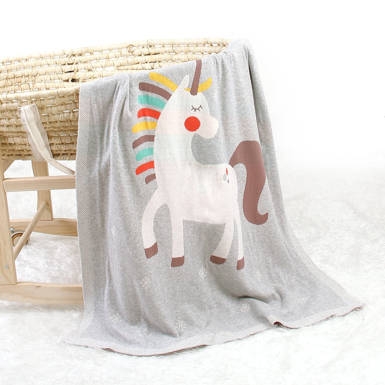 Baby Holding Blanket Cute Unicorn Blanket Air Conditioning Blanket Children Knitted Cover Blanket Wholesale Baby