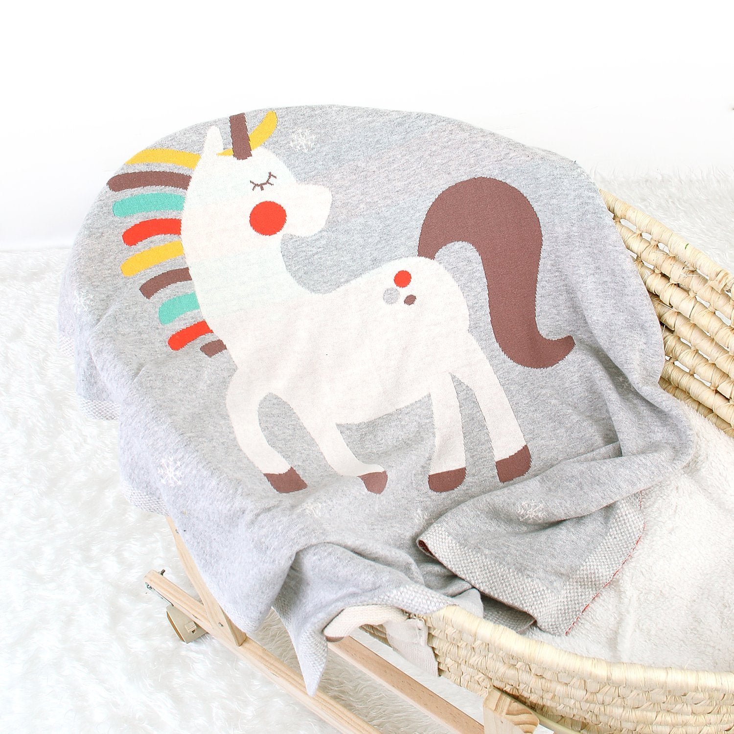 Baby Holding Blanket Cute Unicorn Blanket Air Conditioning Blanket Children Knitted Cover Blanket Wholesale Baby