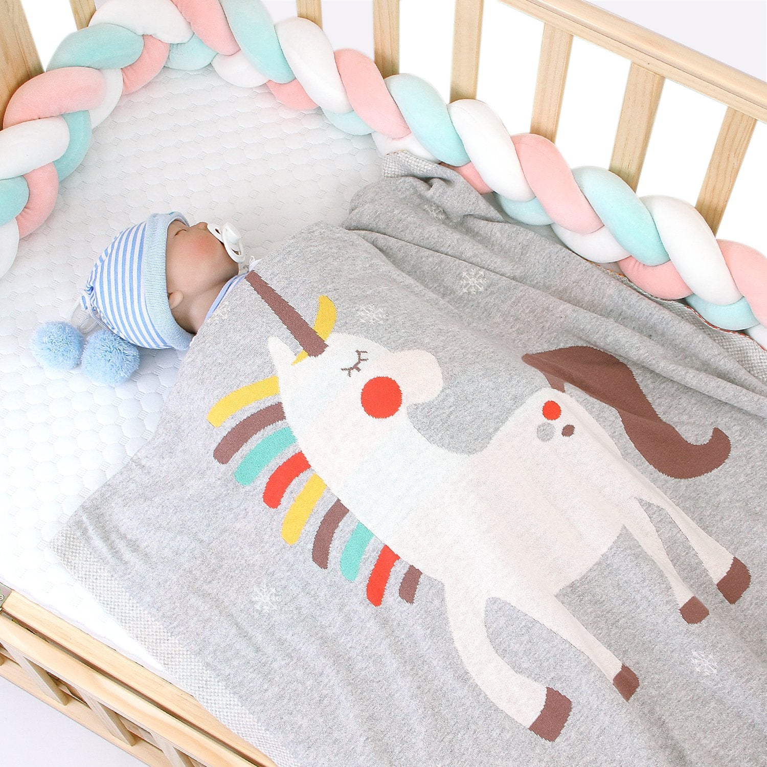 Baby Holding Blanket Cute Unicorn Blanket Air Conditioning Blanket Children Knitted Cover Blanket Wholesale Baby