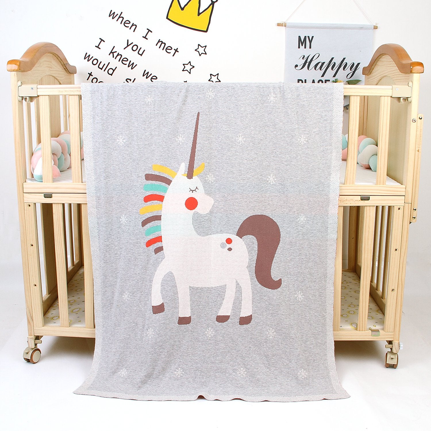 Baby Holding Blanket Cute Unicorn Blanket Air Conditioning Blanket Children Knitted Cover Blanket Wholesale Baby