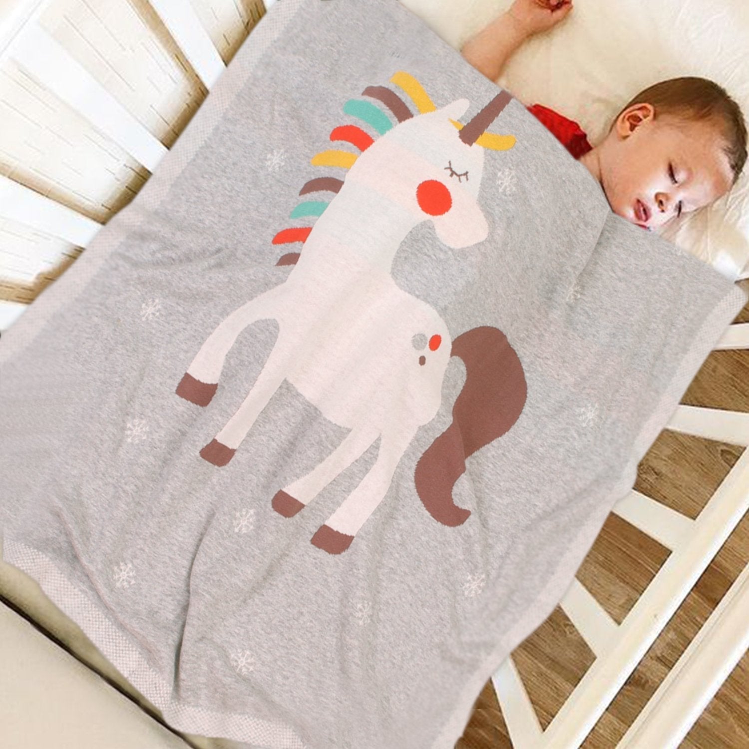 Baby Holding Blanket Cute Unicorn Blanket Air Conditioning Blanket Children Knitted Cover Blanket Wholesale Baby