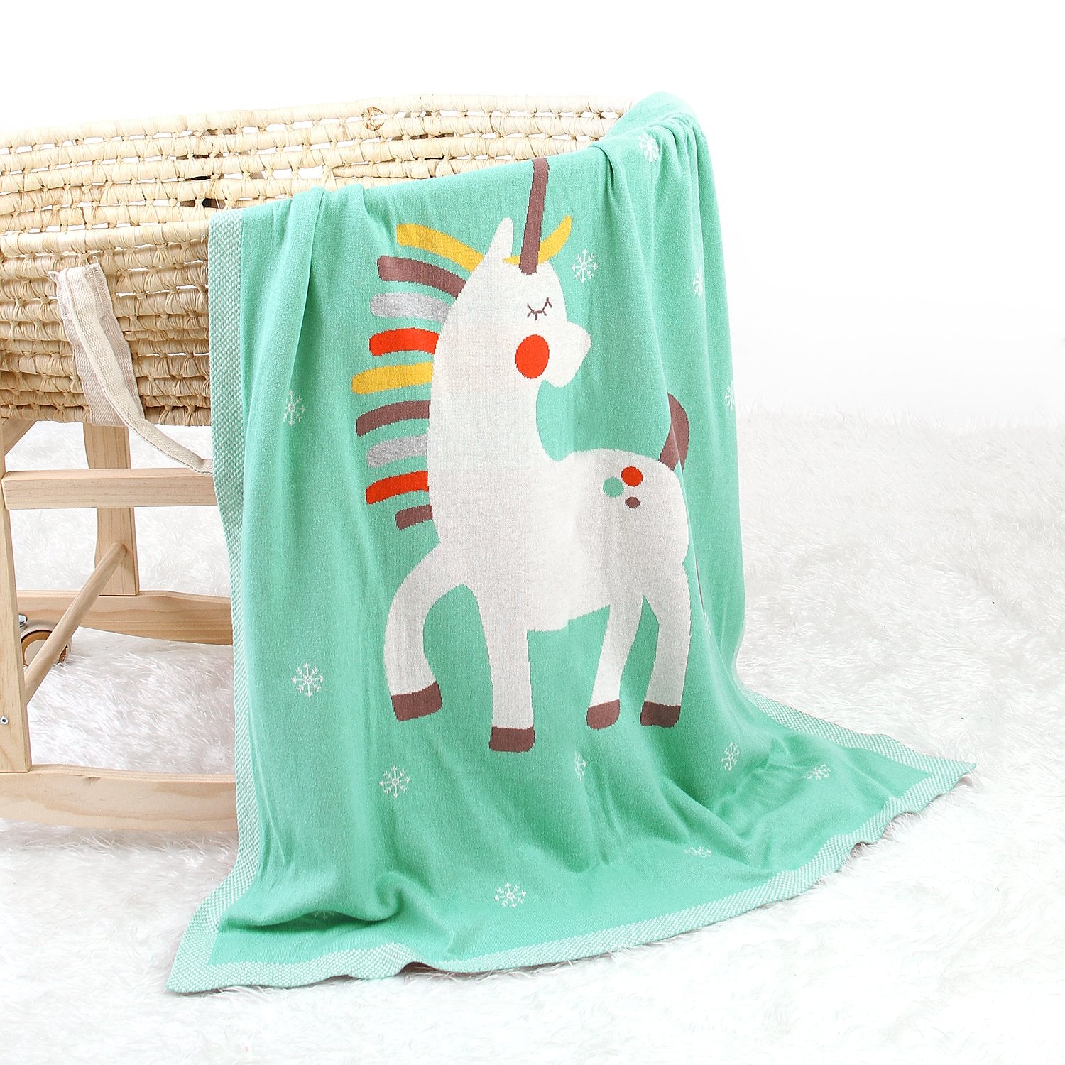 Baby Holding Blanket Cute Unicorn Blanket Air Conditioning Blanket Children Knitted Cover Blanket Wholesale Baby