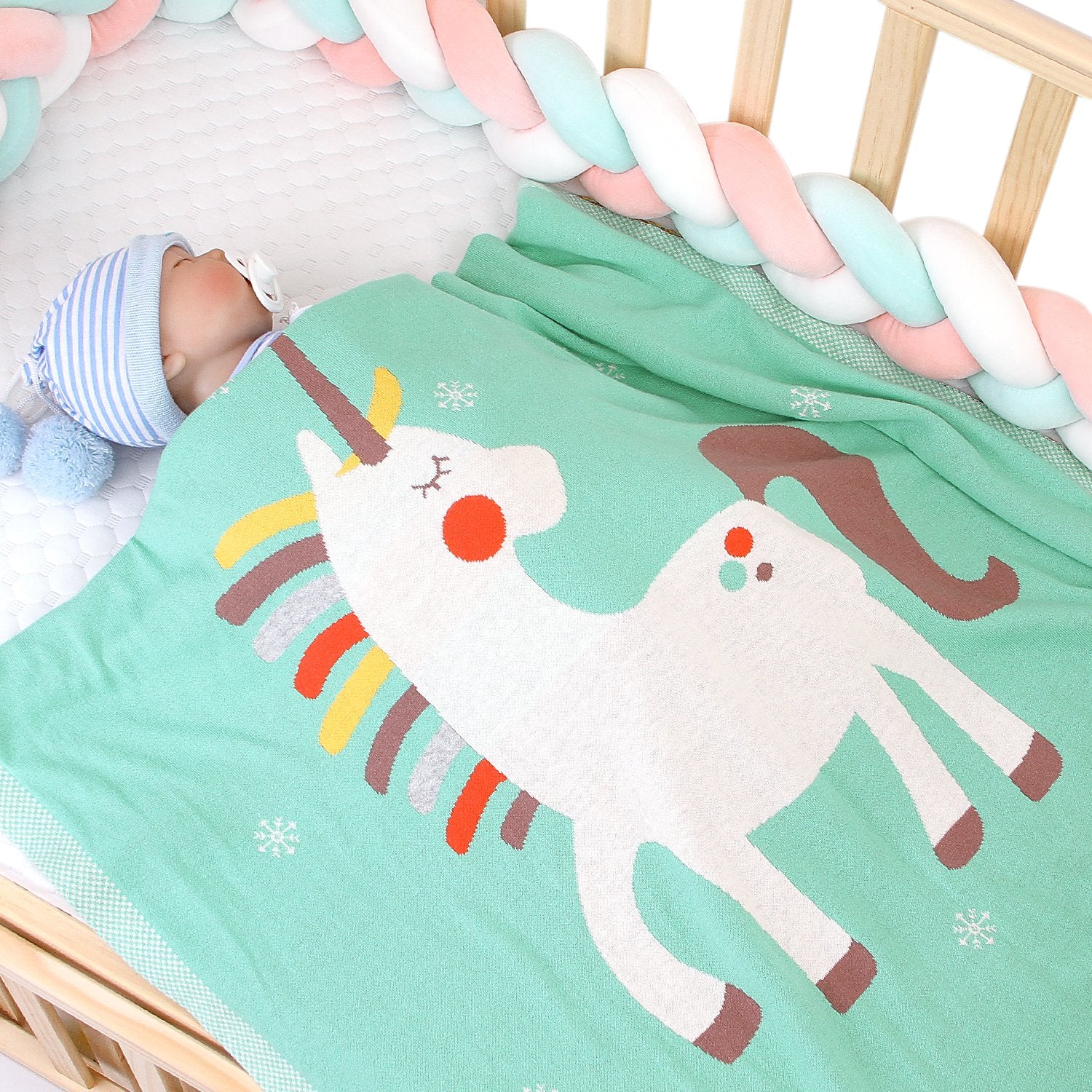 Baby Holding Blanket Cute Unicorn Blanket Air Conditioning Blanket Children Knitted Cover Blanket Wholesale Baby