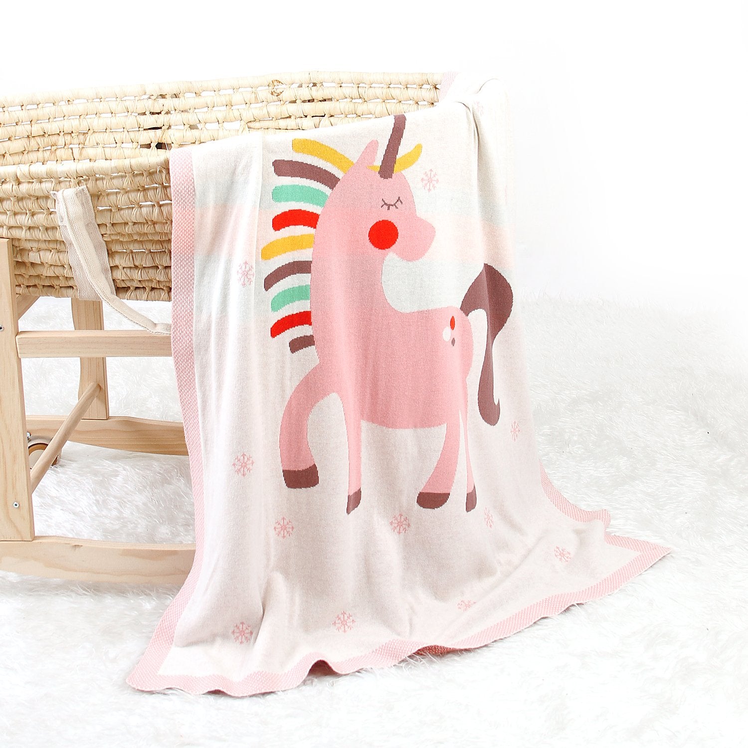 Baby Holding Blanket Cute Unicorn Blanket Air Conditioning Blanket Children Knitted Cover Blanket Wholesale Baby