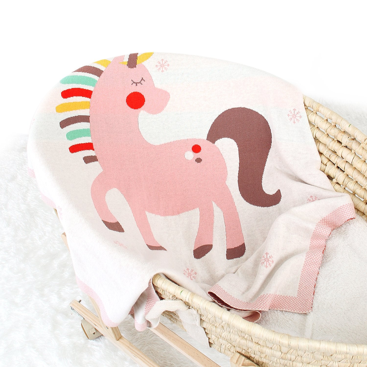 Baby Holding Blanket Cute Unicorn Blanket Air Conditioning Blanket Children Knitted Cover Blanket Wholesale Baby