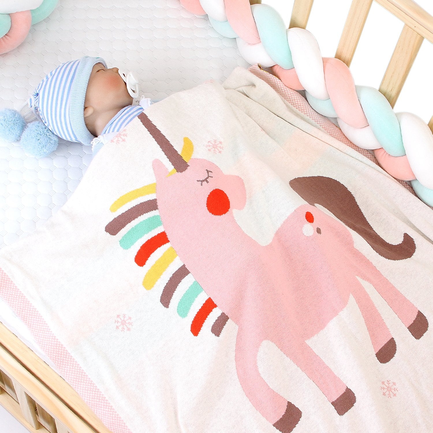 Baby Holding Blanket Cute Unicorn Blanket Air Conditioning Blanket Children Knitted Cover Blanket Wholesale Baby