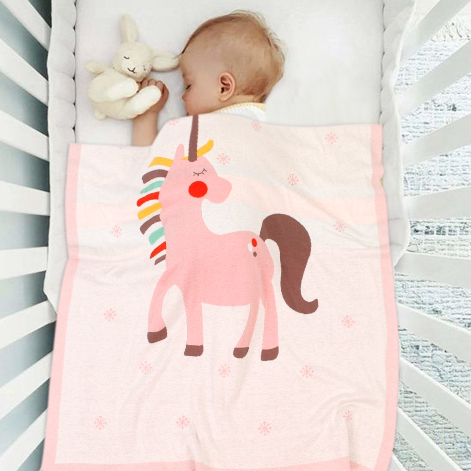 Baby Holding Blanket Cute Unicorn Blanket Air Conditioning Blanket Children Knitted Cover Blanket Wholesale Baby