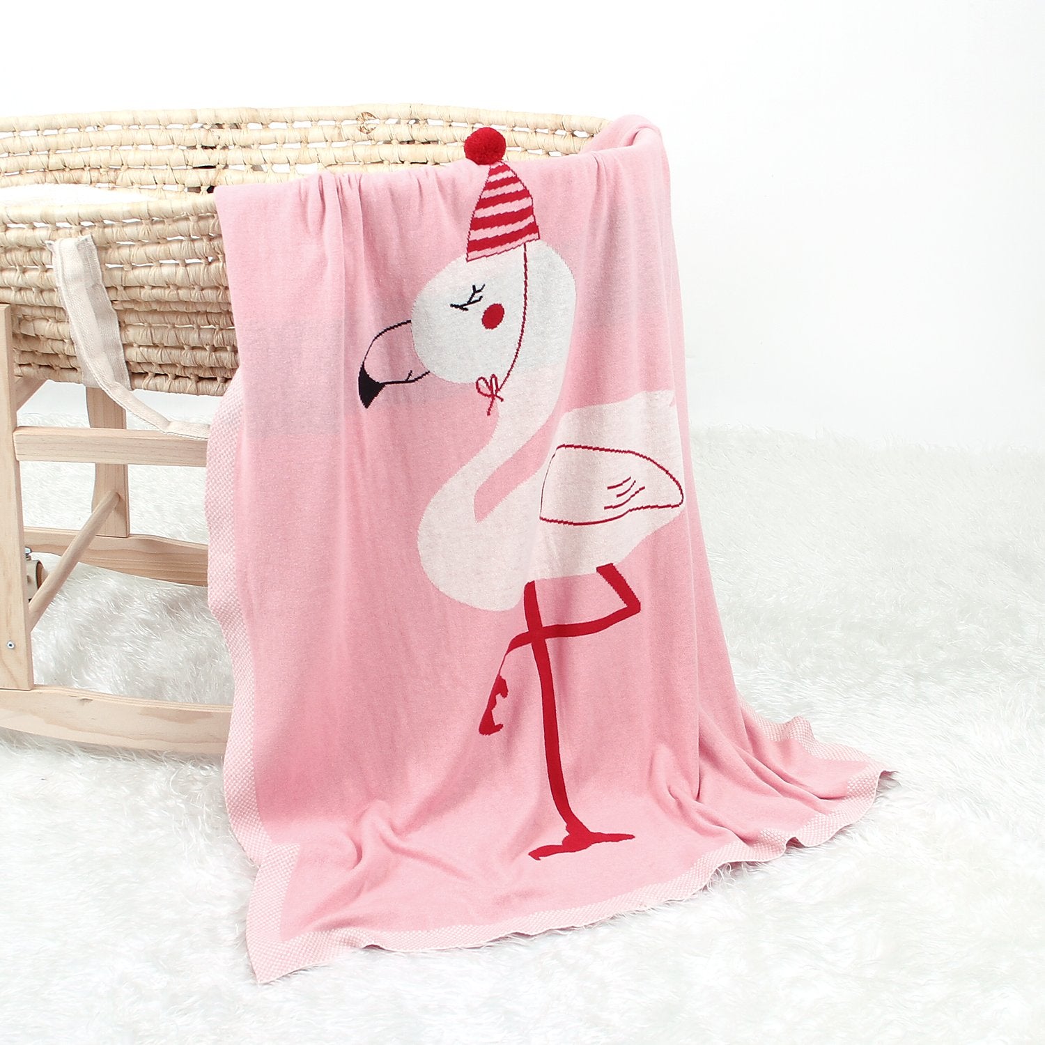 Baby Holding Blanket Stereo Flamingo Blanket Air Conditioning Blanket Children Knitted Cover Blanket Wholesale Baby